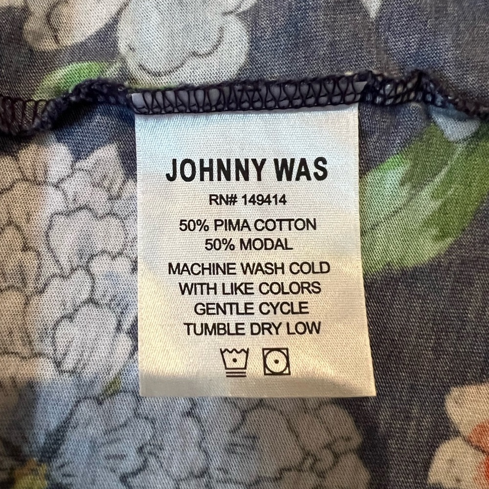 Johnny Was Purple Floral & Celestial Satin Robe - Picture 9 of 12